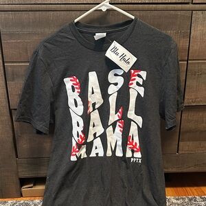 Port and Company Baseball Mama Tee - Black